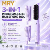 Brosse lissante 3-en-1 MRY, fer à lisser interchangeable, ioniseur à air froid, 4 températures, OEM ODM