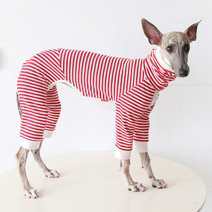 Manteau à quatre pattes Petstyle à rayures et motifs de dessins animés pour Chiens Italiens et Whippets – Vêtements pour animaux toutes saisons - Product Image 2