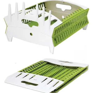 6.7 Kitchen Accessories Over The Sink Dish Drying Rack Roll Up plastic Folding Draining Rack