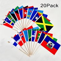 Drapeau de la Caraïbe personnalisé avec logo, imperméable, durable, en polyester, bannière, mini drapeau à main, 3*5 pieds, États-Unis, Canada, Mexique