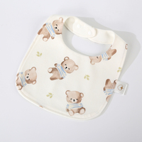 Bavoir pour bébé imprimé, durable, en coton lavable, serviette à salive pour bébé