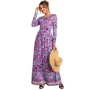 2025 Neuheiten Prom Langarm Freizeit kleider Damen Tops Kleidung Damen Langes Kleid - Product Image 3