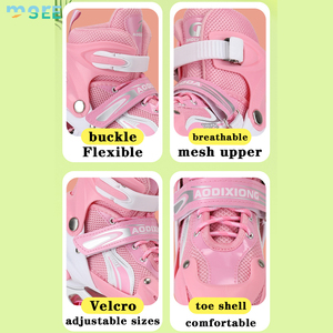 Seemore lựa chọn trẻ em của bốn-bánh xe con lăn Giày trượt Kích thước có thể điều chỉnh PU Chất liệu bán buôn <span class=keywords><strong>Inline</strong></span> Giày trượt cho trẻ em - Product Image 3