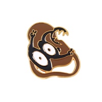 Broche DIY en alliage, motif dessin animé mignon, avec design gravé et peint, style japonais, personnage d'anime bidimensionnel, vente en gros, disponible immédiatement