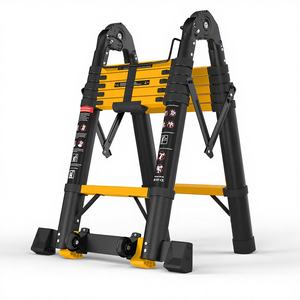 Échelle télescopique SINMEIRUN de 12,5 pieds, 6 marches, certifiée ANSI de type <span class=keywords><strong>IA</strong></span>, robuste, capacité maximale de <span class=keywords><strong>330</strong></span> livres, aluminium, pour toit de maison - Product Image 1