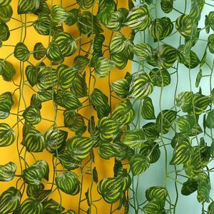 Plante grimpante artificielle en soie, lierre végétal cinq couleurs, décoration murale pour la maison et le jardin - Product Image 4