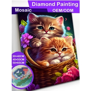 Rhinestone เพชรจิตรกรรม<span class=keywords><strong>แมว</strong></span>วาดผ้าใบ HandPainted Art ของขวัญ DIY ภาพโดยเพชรสัตว์ชุดตกแต่งบ้าน - Product Image 4