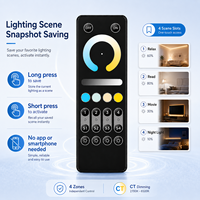 Télécommande RF 2,4 GHz, variateur tactile sans fil LED, contrôleur quatre zones, bande lumineuse, lampe de plafond, système d'éclairage intelligent pour la maison, 30 m