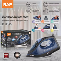 Fer à vapeur électrique RAF 1600W, fer à repasser portable avec semelle en céramique antiadhésive pour vêtements, avec vapeur verticale réglable
