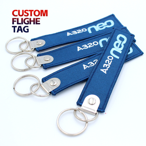 Custom <b>Key</b> Jet Tag Woven Letterpress Printing Luggage ID Label Pig Panda Dog Fruit Rectangle Travel Suitcase Gift Carabiner - Product Image 2