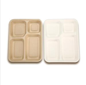 Bandeja desechable Biodegradable para alimentos, bandeja para comida con tapa, para extraer caña de azúcar, 100% - Product Image 2