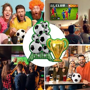 Ballons en aluminium brillants Football et Trophée, lot de 3, géants, sur pied, <span class=keywords><strong>pour</strong></span> décoration de fête, thème sportif, <span class=keywords><strong>anniversaire</strong></span> <span class=keywords><strong>pour</strong></span> garçons et hommes - Product Image 6