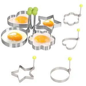 FY Cetakan Telur Goreng Baja Tahan Karat, Dekorasi Bentuk Buah dan Sayuran untuk Peralatan Dapur 1 Buah