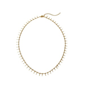 Collar de aleación de zinc con diseño de púas, joyería geométrica de moda en tono dorado para mujer TN3285 - Product Image 5