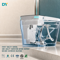DaYan WC intelligent avec chasse d'eau sans contact, économie d'énergie, siège chauffant, fonction rinçage, couvercle à fermeture douce, pour projets d'appartements