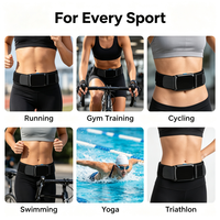 Sangle de poitrine pour moniteur de fréquence cardiaque, sangle élastique réglable, bande de remplacement à boucle et crochet, résistante à la transpiration, pour la course à pied, le cyclisme, la gym, la natation