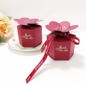 Caja <span class=keywords><strong>de</strong></span> Dulces con Estampado en Caliente, Caja Hexagonal para Chocolates, Caja Pequeña para Regalos <span class=keywords><strong>de</strong></span> Boda - Product Image 3