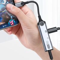 Adaptor Data pengisi daya Cepat PD 60W, adaptor USB C ke USB 3.5mm kualitas Super 3-in-1 Gaming Headphone dan pengisi daya