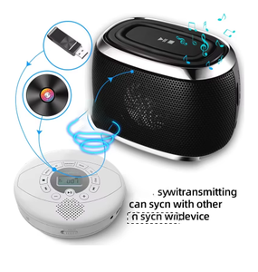 Reproductor de CD Portátil Personalizado de Fábrica, Delgado, con Función de Transmisión y Recepción BT, Entrada USB AUX, Control de Velocidad, para Estudio, Viajes, Auto - Product Image 4