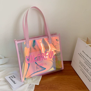 กระเป๋าพีวีซีกันน้ำขนาด0.3มม. ออกแบบโลโก้ด้วยเลเซอร์สีส้มสำหรับชายหาดโรงแรมในวันธรรมดา - Product Image 6