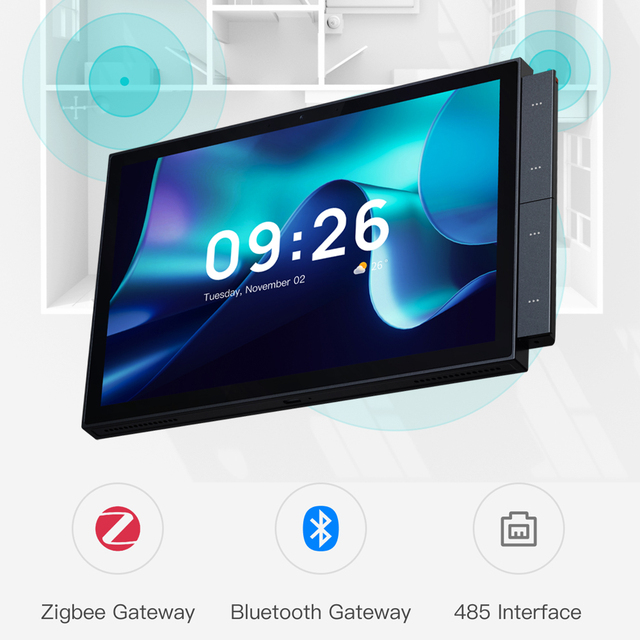 Tuya 10 Inch Zigbee Smart Home Automation Gateway Control Panel Built in Alexa Voice Function