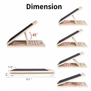 Planche d'équilibre en bois avec surface antidérapante pour la correction de la posture et l'entraînement de la stabilité de la cheville, équipement de gym - Product Image 4