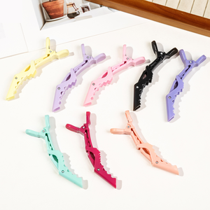 6 pz/set di plastica fermacapelli strumenti per parrucchieri pinze sezione artiglio alligatore barbiere sezionamento salone Hairpinslogo nero personalizzato - Product Image 4