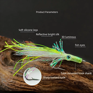 Esca <span class=keywords><strong>Artificiale</strong></span> Dura ad Alta Attrattiva <span class=keywords><strong>per</strong></span> Acqua Salata, in Acciaio ad Alto Tenore di Carbonio, a Forma di Calamaro, <span class=keywords><strong>per</strong></span> <span class=keywords><strong>la</strong></span> Pesca di <span class=keywords><strong>Spigola</strong></span> e Trota in Acqua Salata - Product Image 3