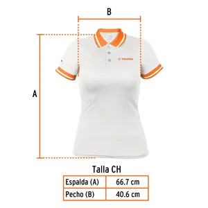 เสื้อโปโลผู้หญิงรุ่น BOX 1 สีขาว CH, TRUPER - Product Image 3
