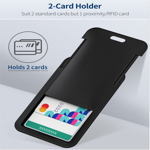 In stock hard plastic <b>ID</b> card <b>holder</b> with neck strap, badge clip, sliding cover, card <b>holder</b>, name tag, student <b>ID</b>, employee - Product Image 2