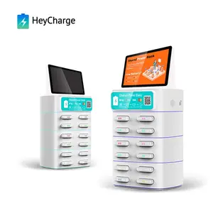 Latest Products 10.1 Inch LCD Screen Advertising Phone Charging Machine Rental Business 12 Slots Shared Power Bank Station