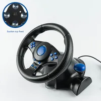 Volante de Simulación de Carreras con Puerto USB y Pedales de Vibración para P2/P3/PC e Interfaz Dual P2, Accesorios para Juegos