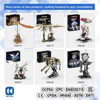 Kaiyu Creative - Juego de Bloques de Construcción de Plástico con Forma de Dragón Espinoso Semimecánico, Juego de Colgantes de Ensamblaje Manual, Personalizable