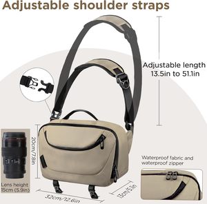 Mochila para cámara de muestra gratuita, bolso para cámara para fotógrafo profesional, estuches para cámaras DSLR/SLR sin espejo, compatible con portátiles de 15.6 pulgadas - Product Image 6