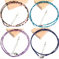 Cristal naturel Quartz Agate Tourmaline Pierre 2-3mm Perles de coupe Mini Colliers Bracelet Convient aux hommes et aux femmes Cadeaux