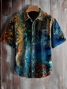 <span class=keywords><strong>Chemise</strong></span> <span class=keywords><strong>pour</strong></span> <span class=keywords><strong>homme</strong></span> de style hawaïen ample à col rabattu, à séchage rapide, respirante, imprimée, décontractée, vintage, en gros - Product Image 6