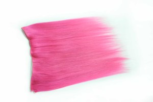 ผมต่อแบบสกินเวฟท์ Genius Brazilian เกรด 12a  ไม่พันกัน 100% เวอร์จิ้น เรมี่ แท้ น้ำหนัก 50 กรัม สีชมพู รุ่น Pink Butterfly Wefts - Product Image 2