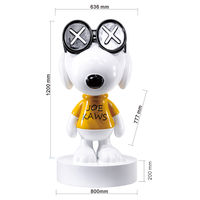 Sculpture d'animal en fibre de verre de style Snoopy personnalisée Jingyue, tendance, décoration intérieure pour salon, ornement