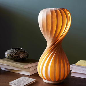 Lampe de table en bois, design nordique, ampoule LED E27, lumière douce pour les yeux, salon, chevet - Product Image 2