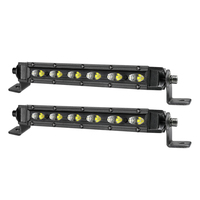 Barre lumineuse LED ultra-mince de 8 pouces à profil bas, faisceau large 60W, 12V, avec faisceau et interrupteur pour Polaris Ranger 13-21