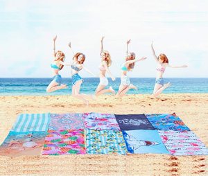 Venta caliente personalizado de alta calidad 100% poliéster <span class=keywords><strong>microfibra</strong></span> lujo sublimado impreso Toallas de playa con logotipo - Product Image 2