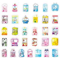 56 autocollants PVC imperméables colorés à motifs de dessins animés pour la décoration DIY de coques de téléphone, carnets et bouteilles d'eau