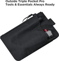 Dompet Minimalis dengan Resleting, Kantong Zip Pouch Pro, Slot Multi-Alat, dan Tempat Kartu Identitas dengan Pelindung RFID