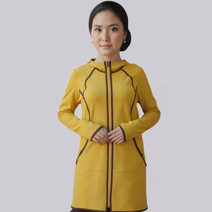 Borong Pukal Jahit Kilang OEM Muslimah Casual Autumn Hoodie <b>Set</b> Cotton Labuh Aurat Sporty Ex-factory Price Consistent Quality - Product Image 1