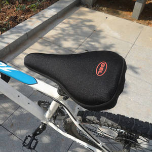 Funda de Gel para Sillín de Bicicleta, Lycra Negra, Silicona, Cómoda, Cojín para Asiento de Bicicleta de Carretera, Unisex, Diseño Minimalista para Adultos - Product Image 4