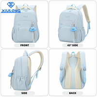 Sac à dos scolaire multi-poches de style coréen OEM, panneau dorsal respirant, confortable, sac à dos ergonomique pour le campus universitaire