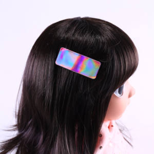 Barrettes à cheveux en cuir PU pour femmes, avec paillettes scintillantes, pour filles - Utilisation pour les fêtes - Product Image 5