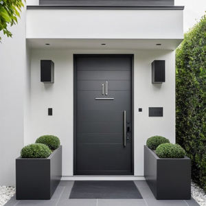 ZEKIN - Puertas de Seguridad de Aluminio para Entrada Principal Residencial Americana, para Exteriores, Villa, Casa Principal, Puerta Antirrobo - Product Image 6