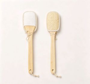 แปรงอาบน้ำใยบวบด้ามยาว ทนทาน สะดวกในการทำความสะอาดหลังและนวดผิว - Product Image 2