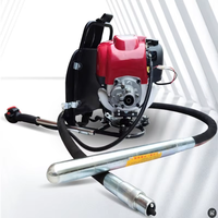 Tragbarer Viertakt-Außenmotor-Rucksack-Betonrüttler mit 220V 50Hz Vibrationsstab und Zementschlamm